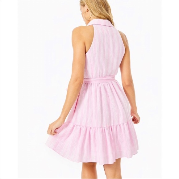 Lilly Pulitzer Trisha Pink Seersucker Dress NWT 0 - Picture 13 of 16